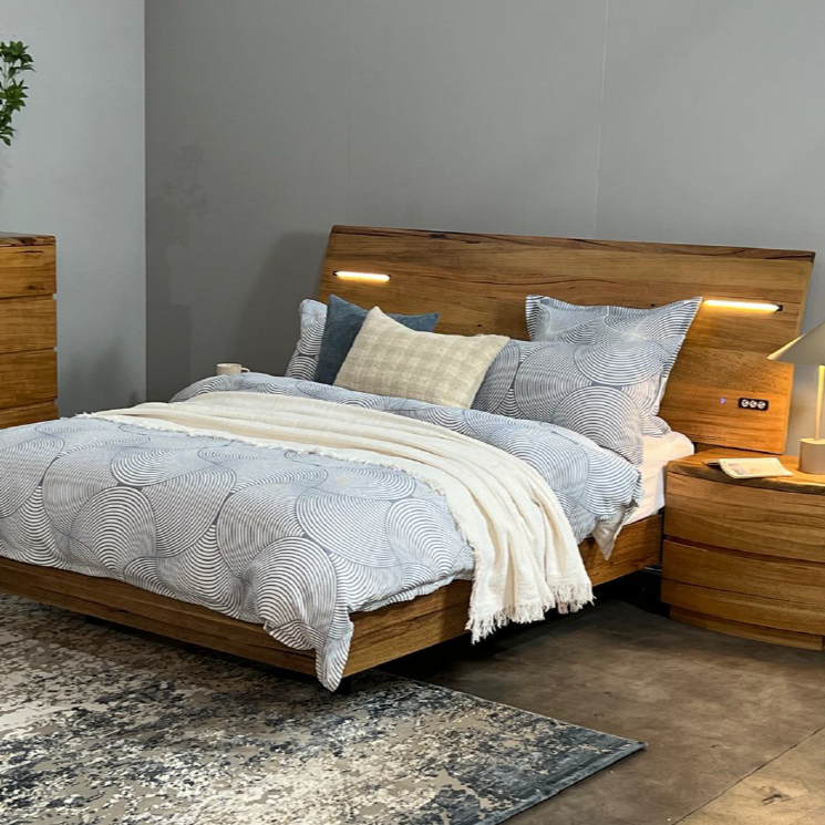 Esperance Wooden Bed Frame with Lighting