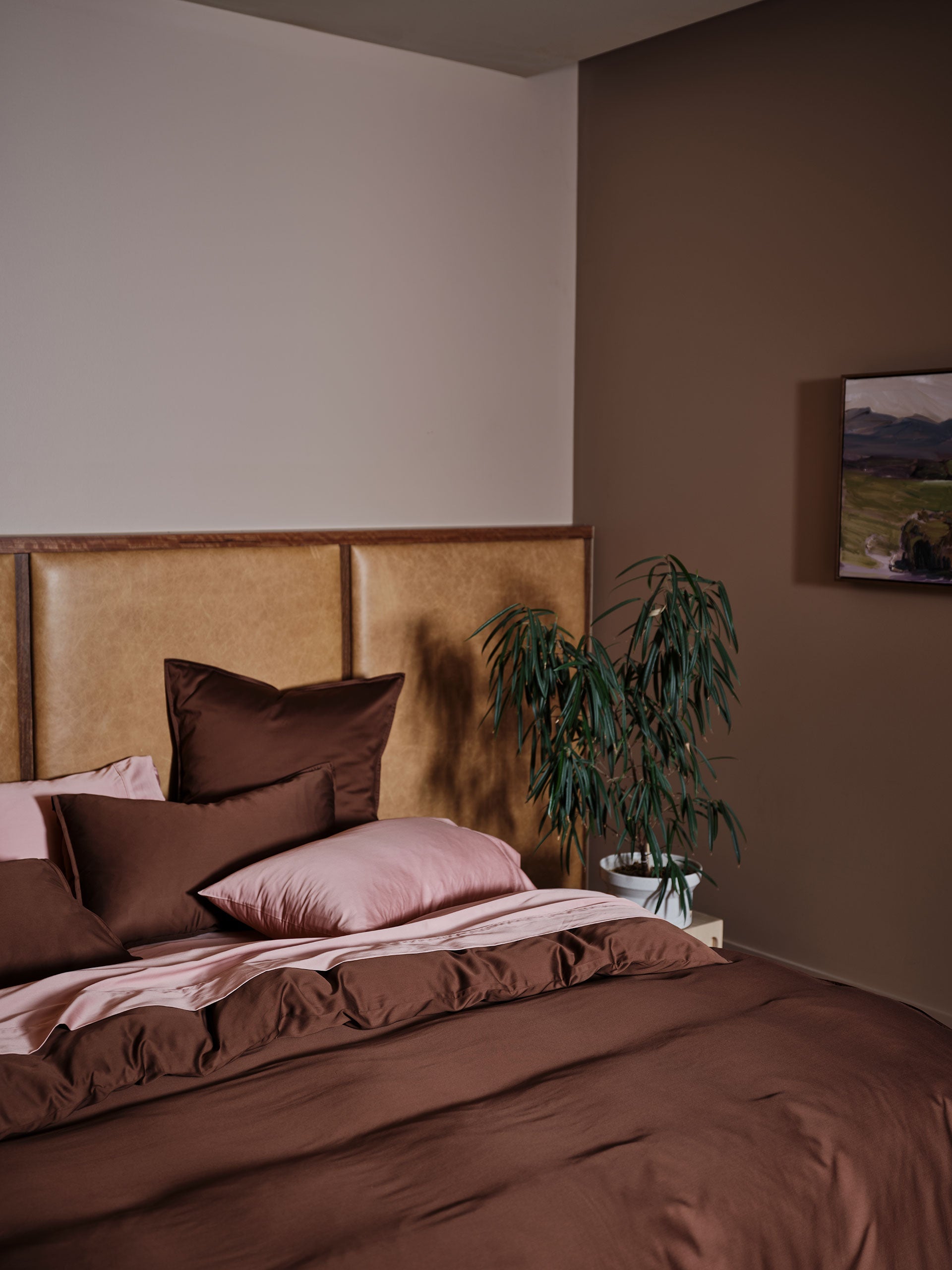 400TC Bamboo/Cotton Nara Chocolate Quilt Cover Set