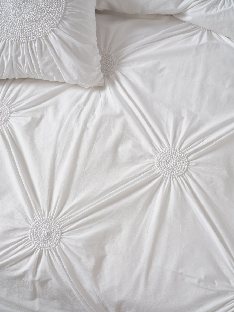 Claudia White Quilt Cover Set