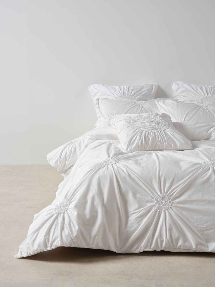 Claudia White Quilt Cover Set