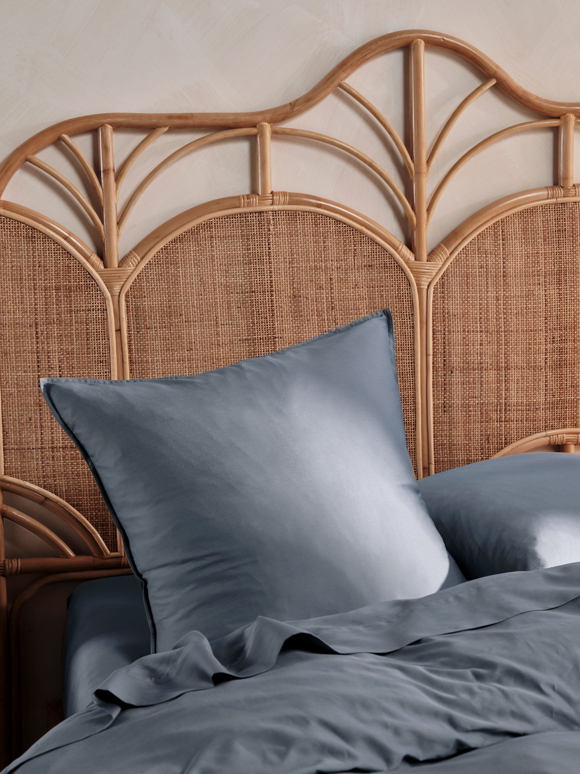 400TC Bamboo/Cotton Nara Bluestone Quilt Cover Set