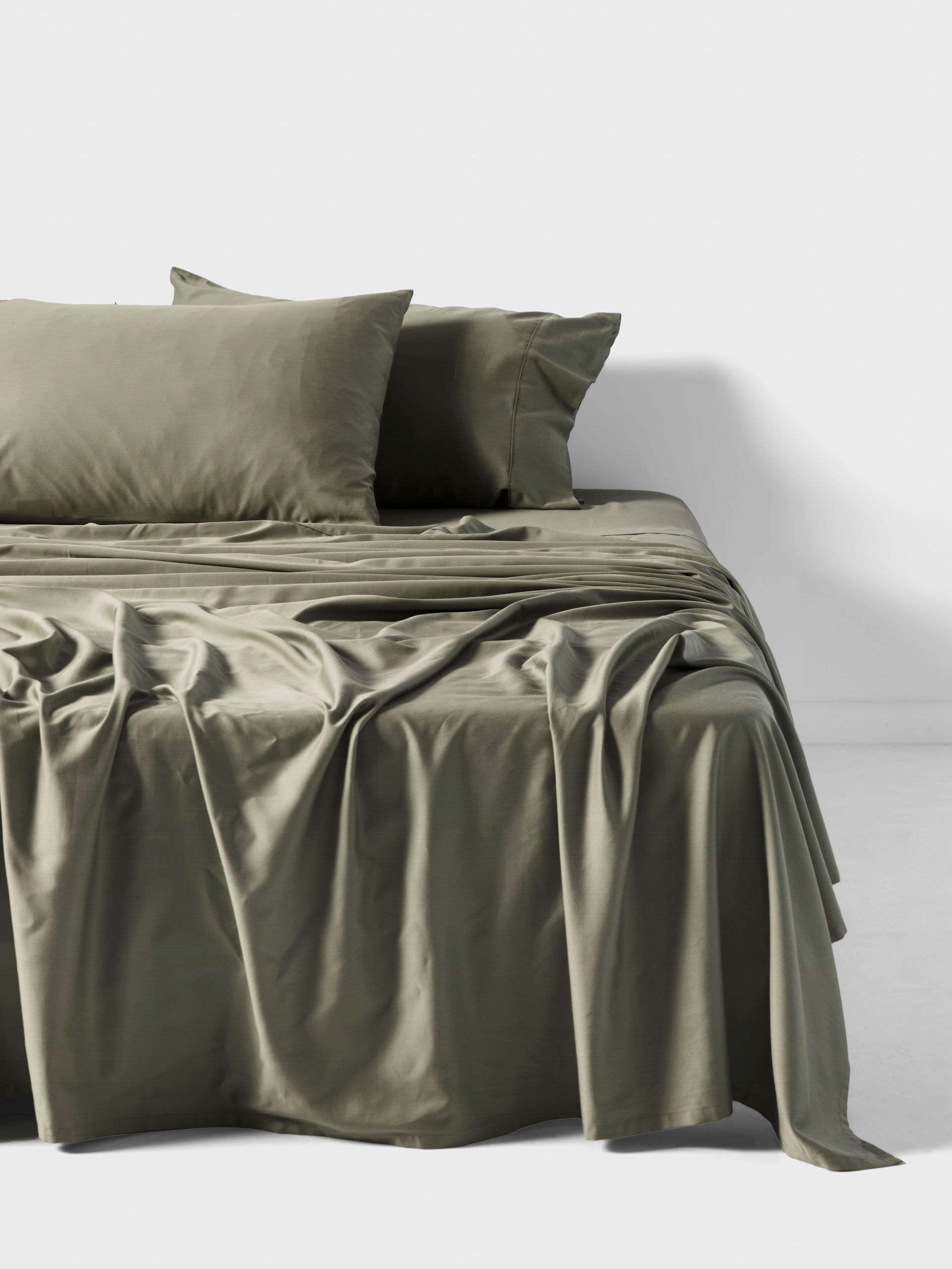 400TC Bamboo/Cotton Nara Moss Bamboo Cotton King Pillowcase