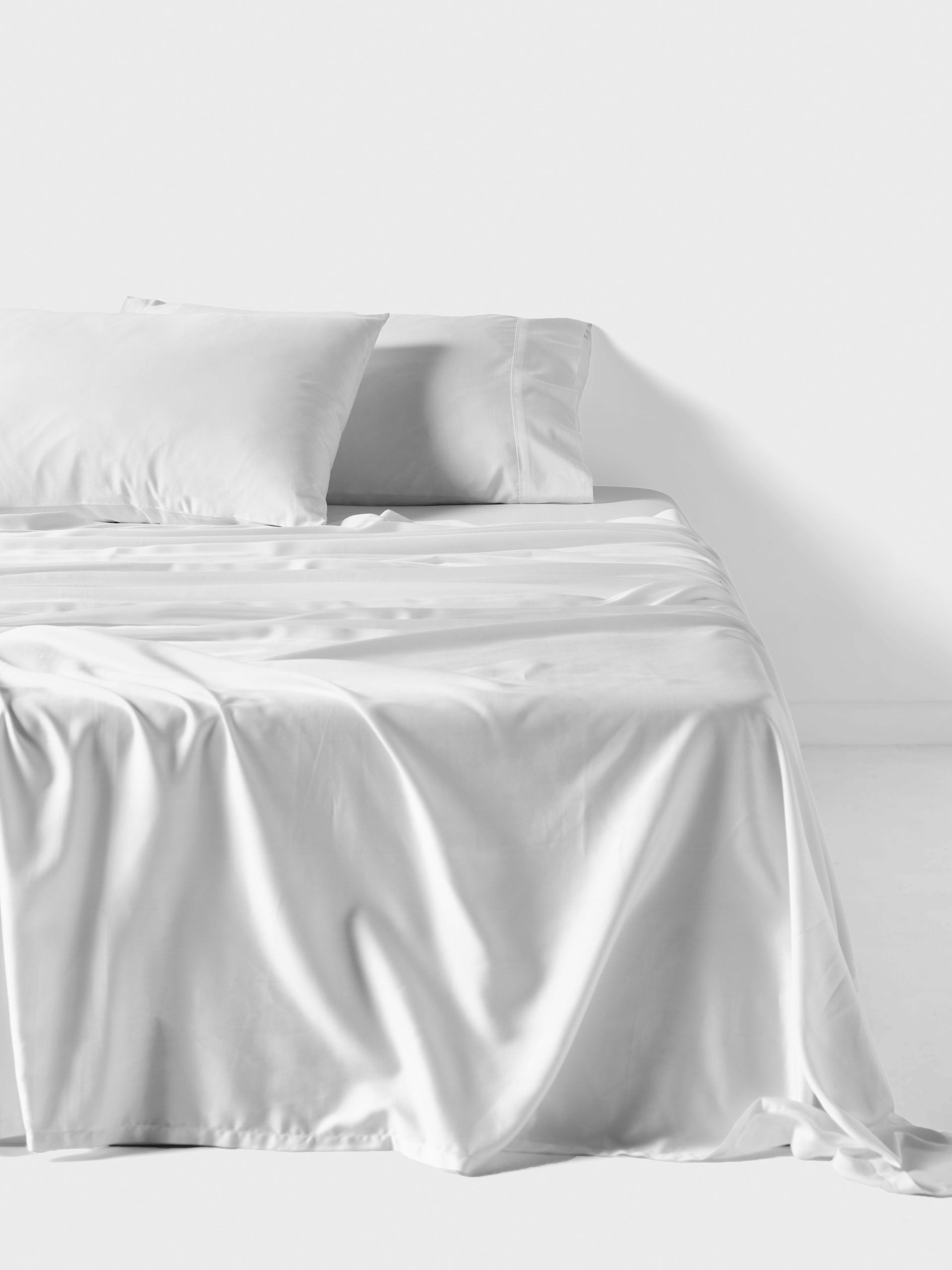 400TC Bamboo/Cotton Nara White Bamboo Cotton Sheet Set
