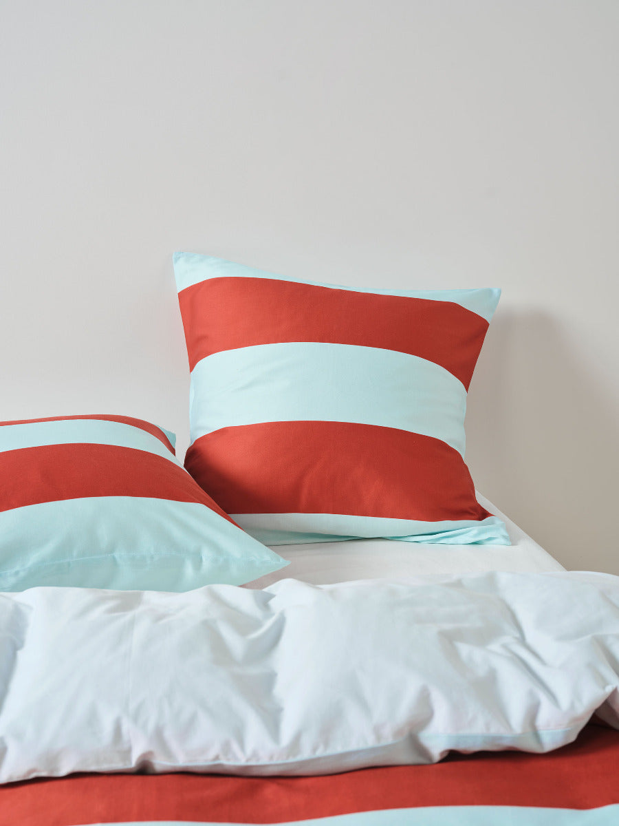 Rugby Stripe Chilli European Pillowcase