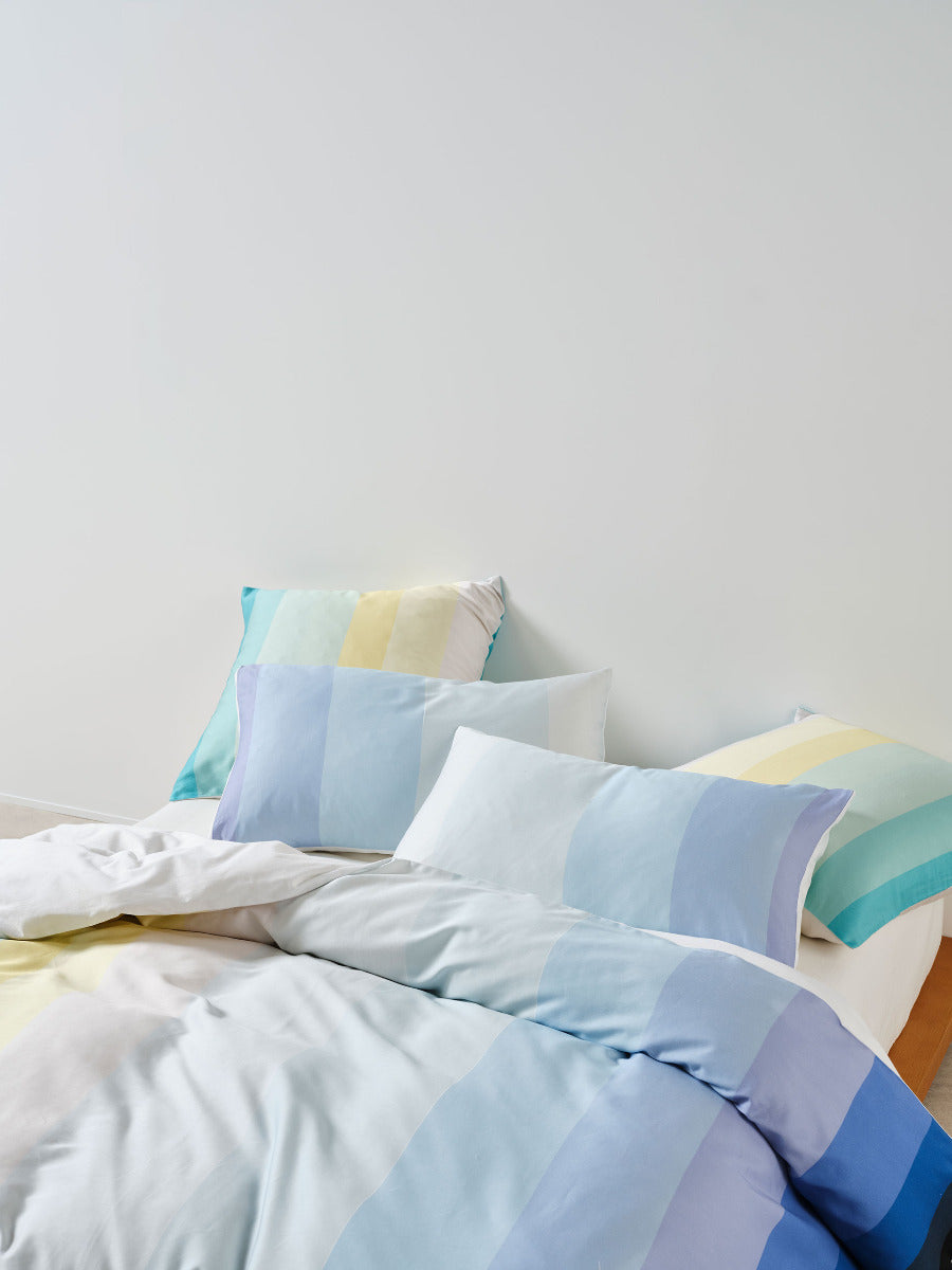 Sunrise Stripe Clearwater Quilt Cover Set