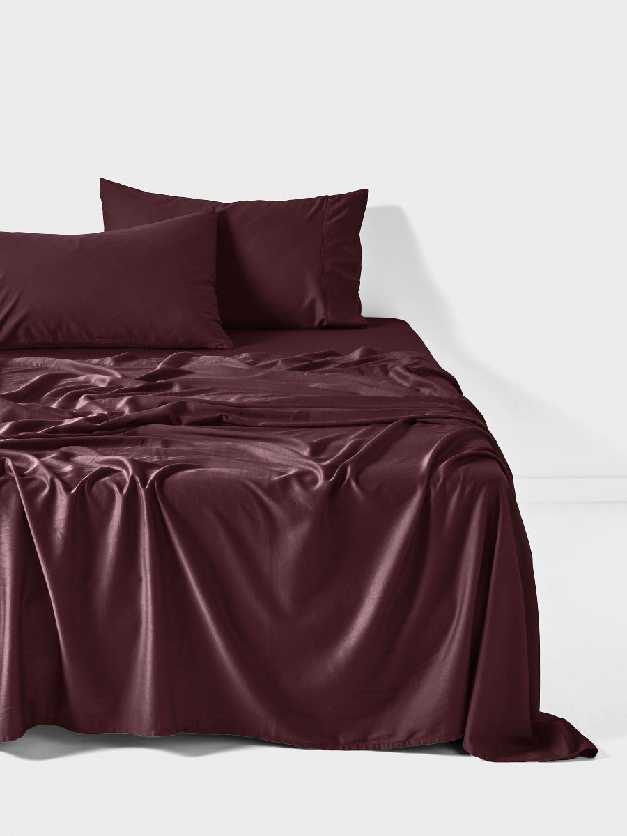 Surf Wash Plum 400TC Sheet Set