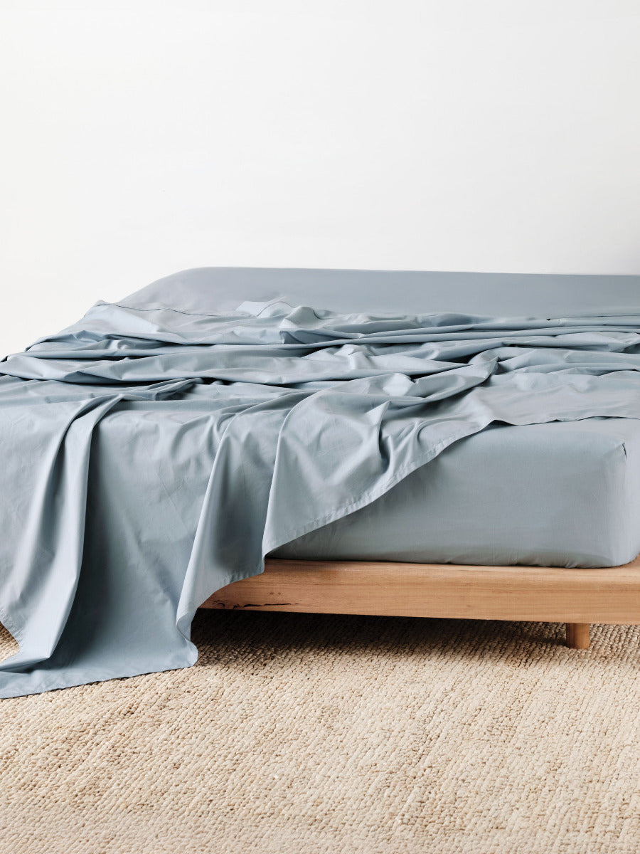 Vienna Blue Fitted Sheet 50cm