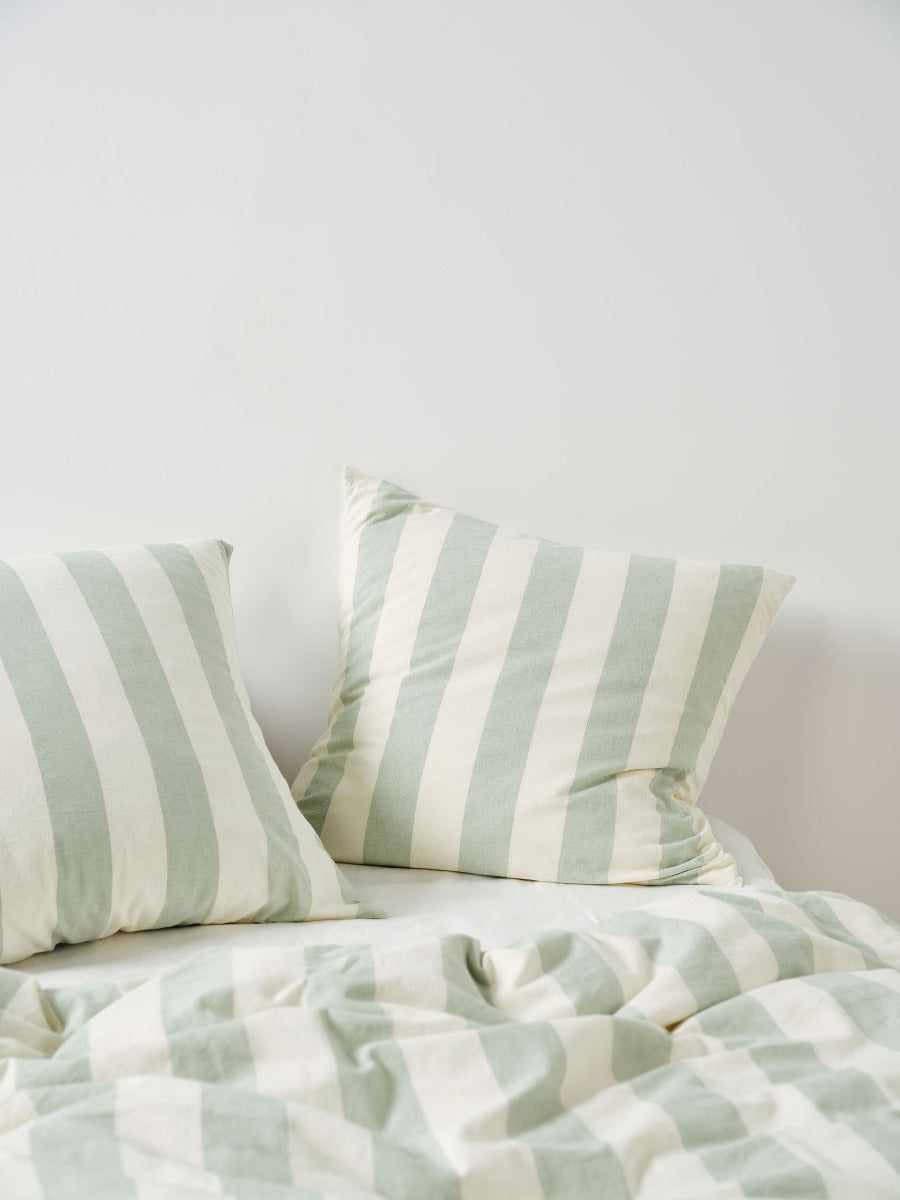 Vintage Stripe Jade European Pillowcase