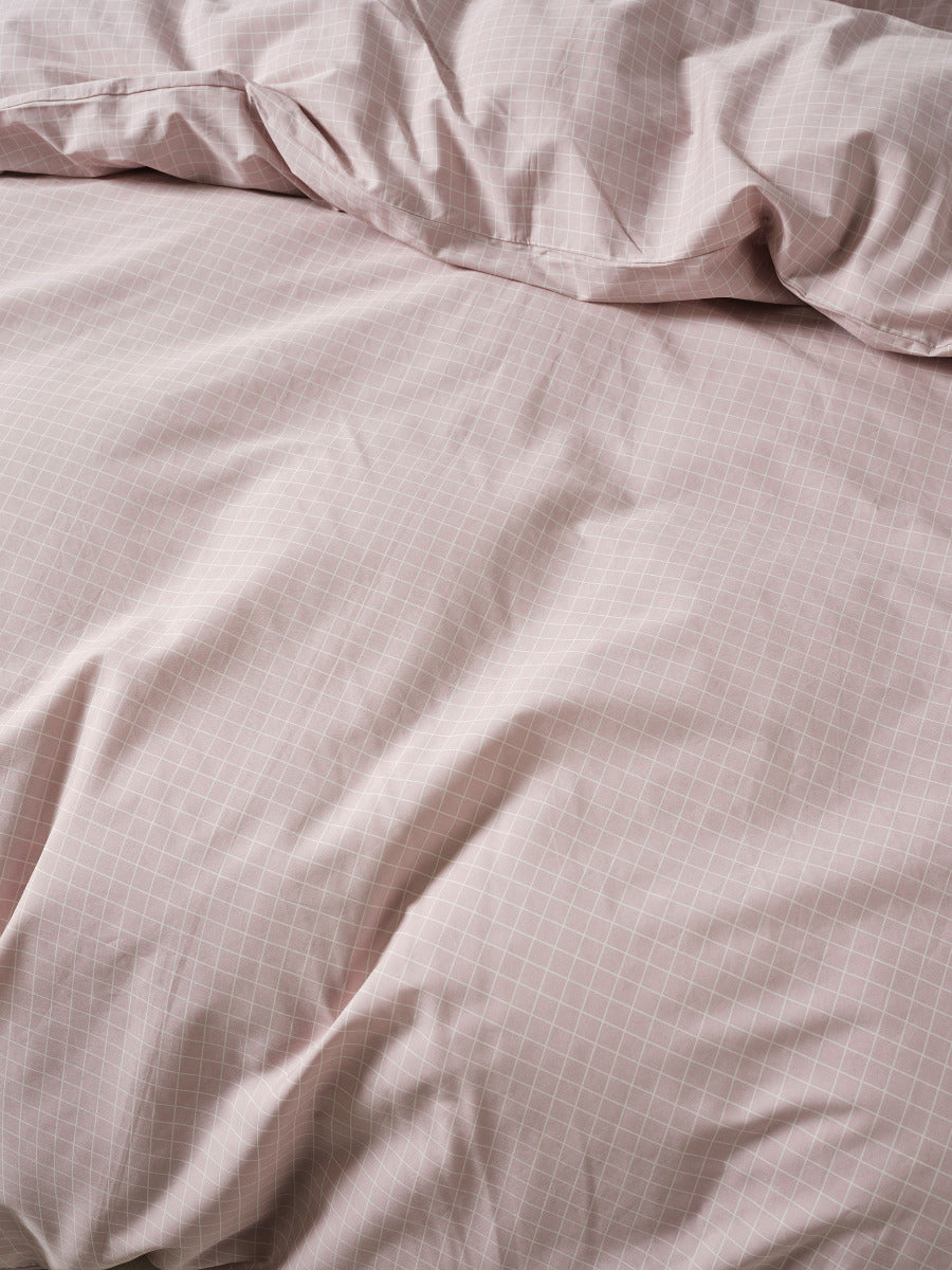 Volley Check Orchid Quilt Cover Set