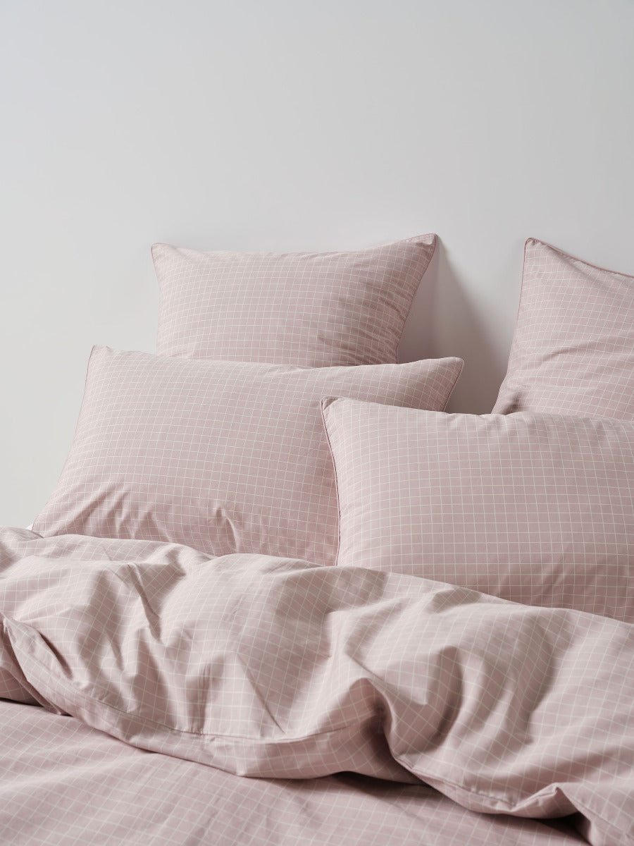 Volley Check Orchid Quilt Cover Set