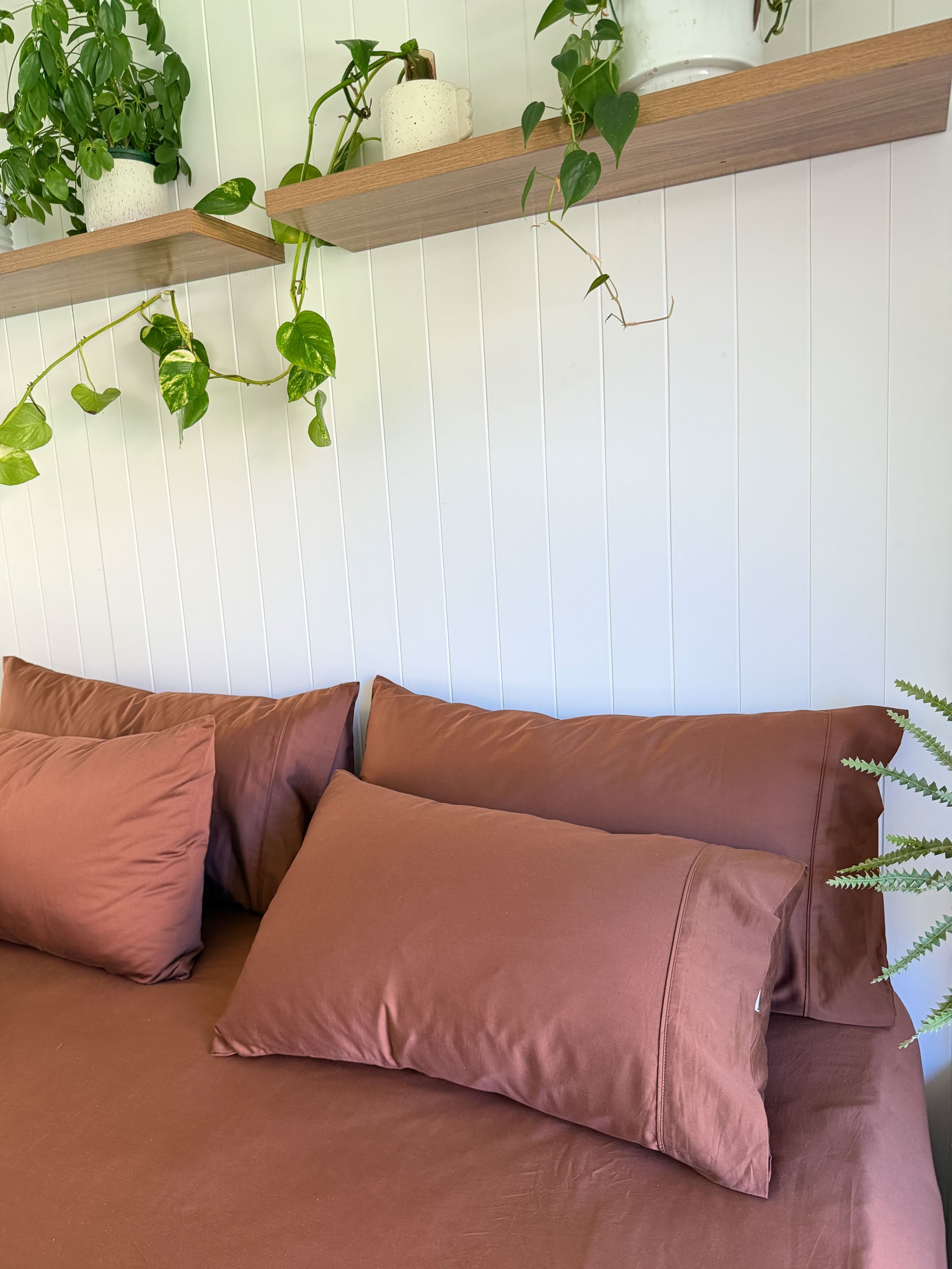 400TC Bamboo/Cotton Nara Chocolate Bamboo Cotton Standard Pillowcase
