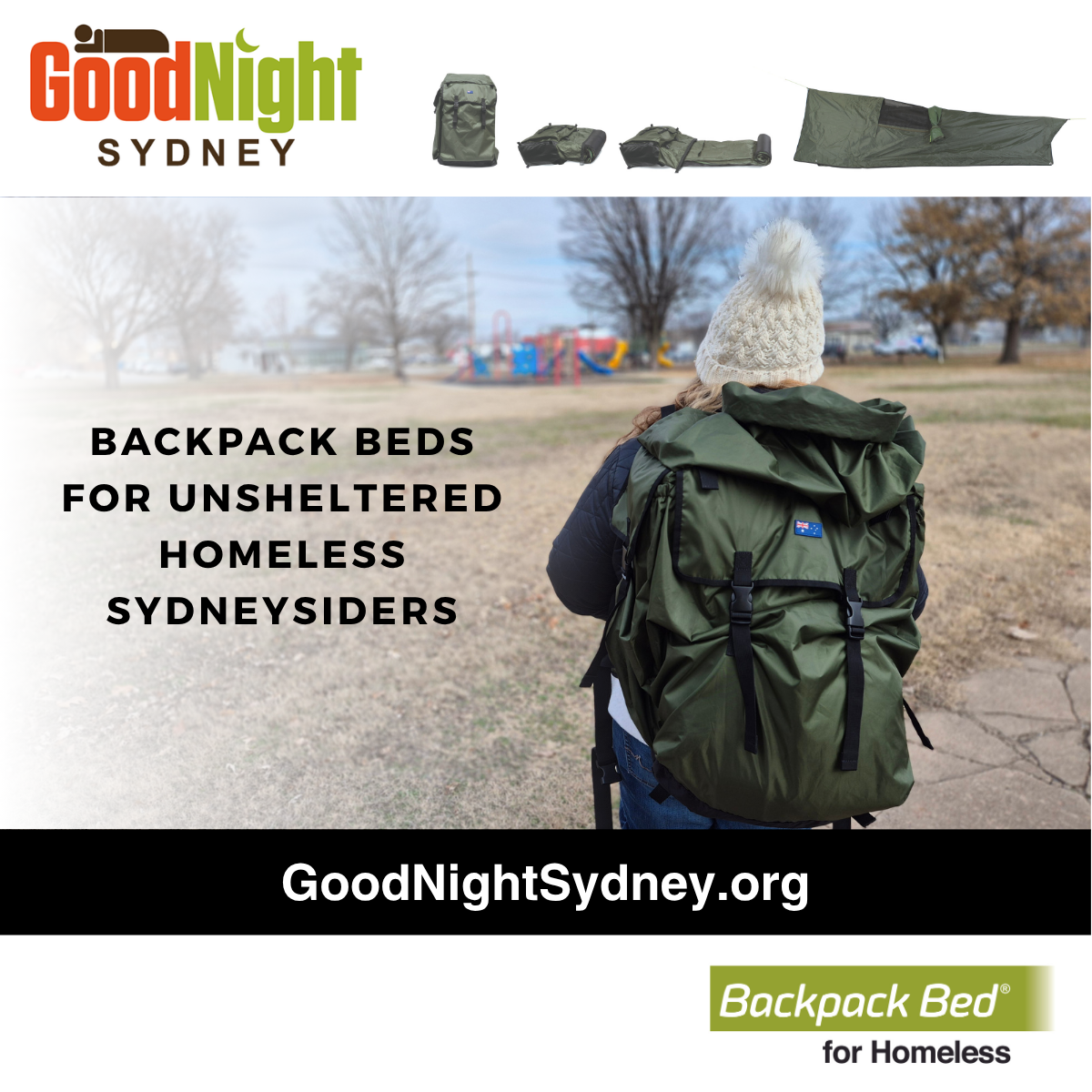 Supporting Backpack Beds For The Homeless