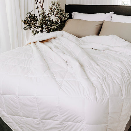 Natural Wool Quilt with Cotton Japara Cover