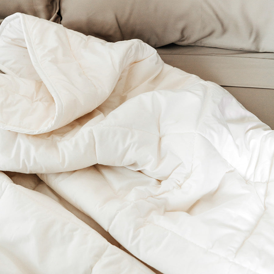 Natural Wool Quilt with Cotton Japara Cover