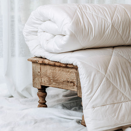 Natural Wool Quilt with Cotton Japara Cover