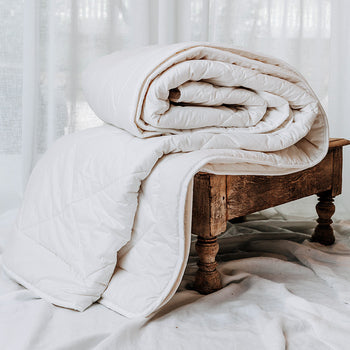 Natural Wool Quilt with Cotton Japara Cover
