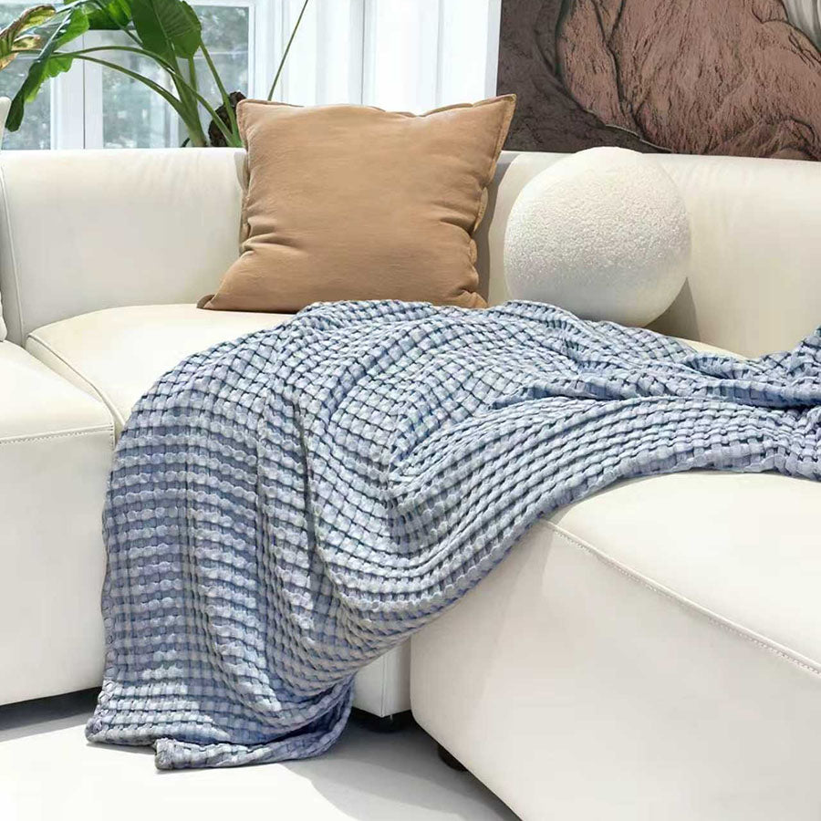 Cotton Bamboo Waffle Blanket