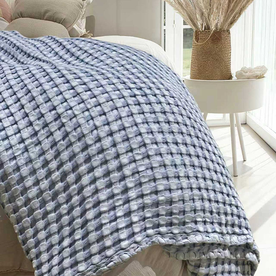 Cotton Bamboo Waffle Blanket