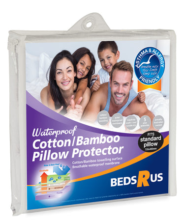 Cotton Bamboo Towelling Waterproof Pillow Protector