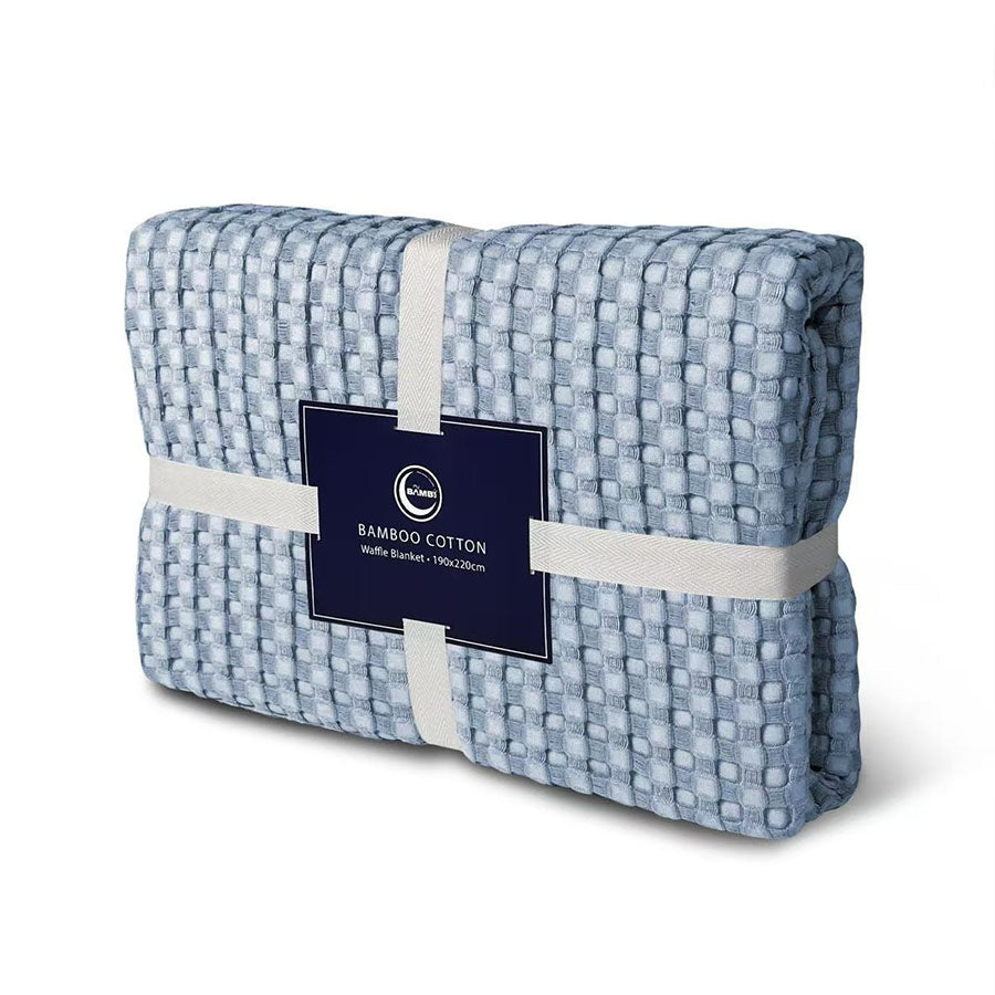 Cotton Bamboo Waffle Blanket