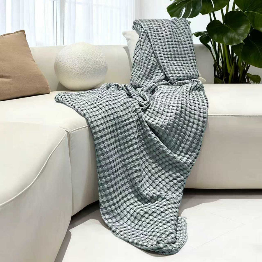 Cotton Bamboo Waffle Blanket