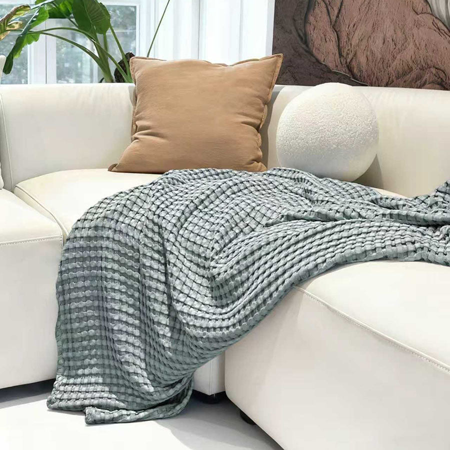 Cotton Bamboo Waffle Blanket