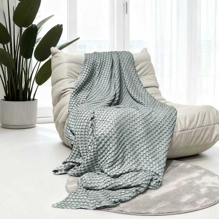 Cotton Bamboo Waffle Blanket