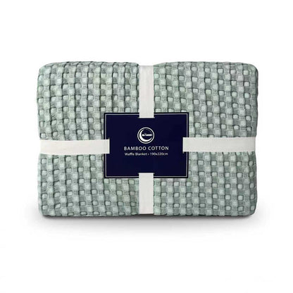 Cotton Bamboo Waffle Blanket