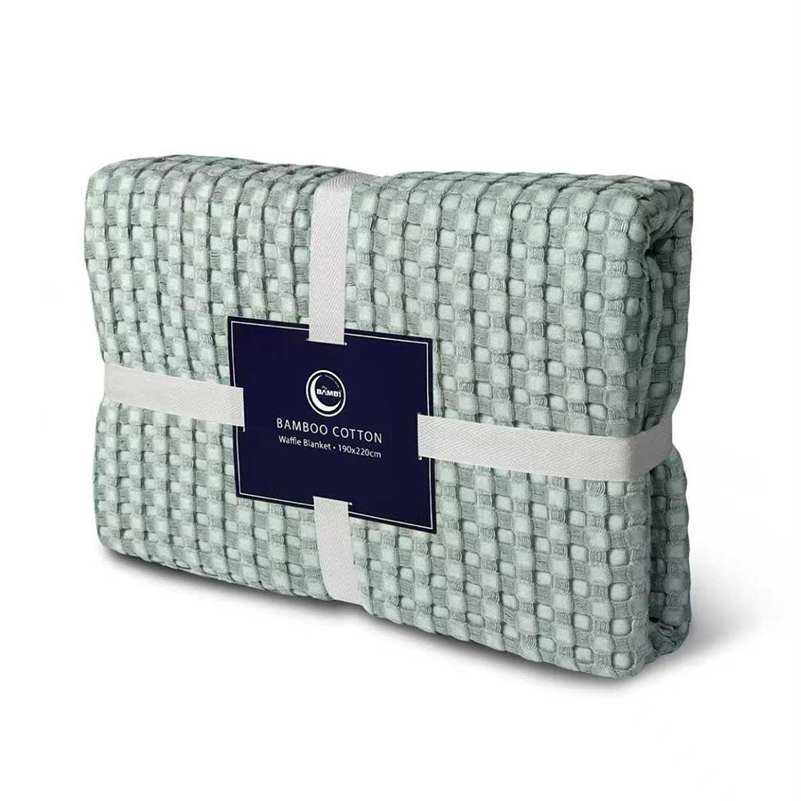 Cotton Bamboo Waffle Blanket