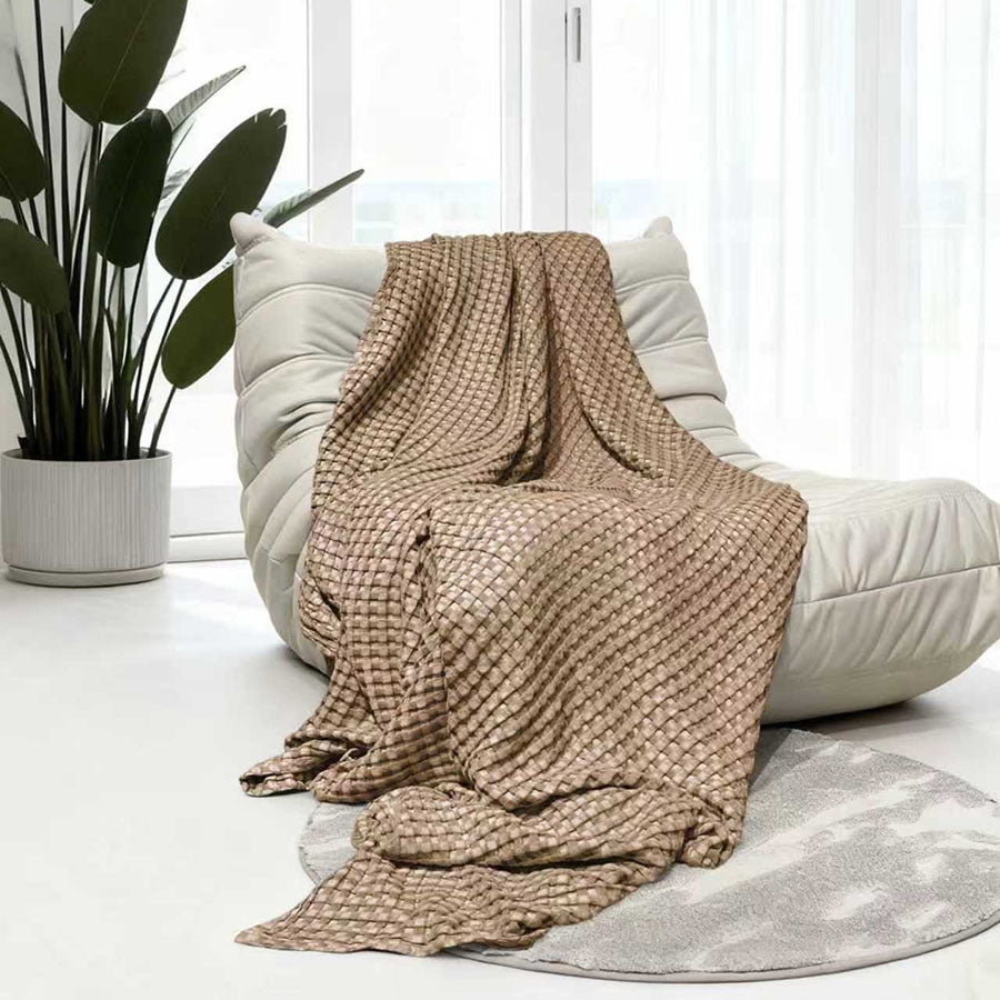 Cotton Bamboo Waffle Blanket