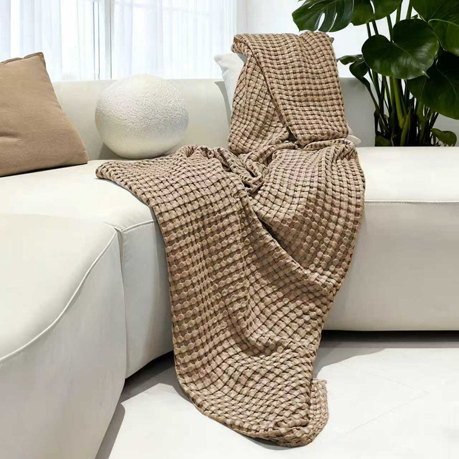 Cotton Bamboo Waffle Blanket
