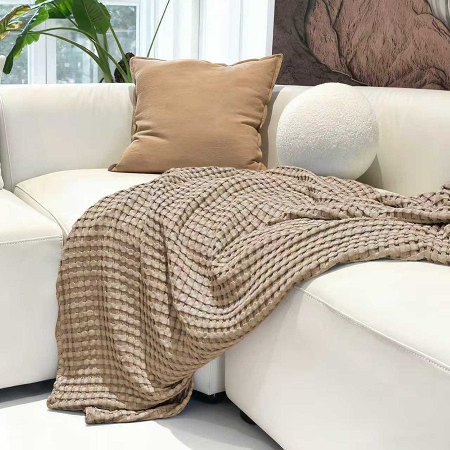 Cotton Bamboo Waffle Blanket
