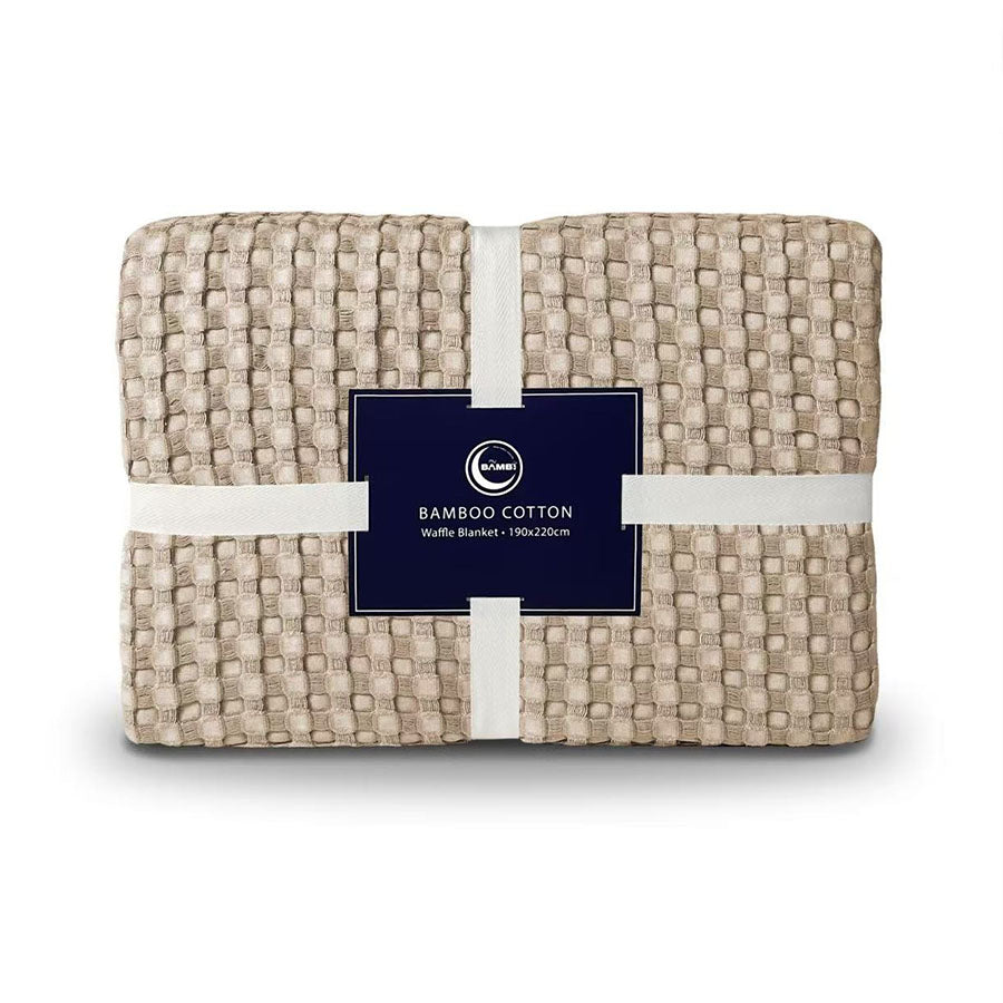 Cotton Bamboo Waffle Blanket