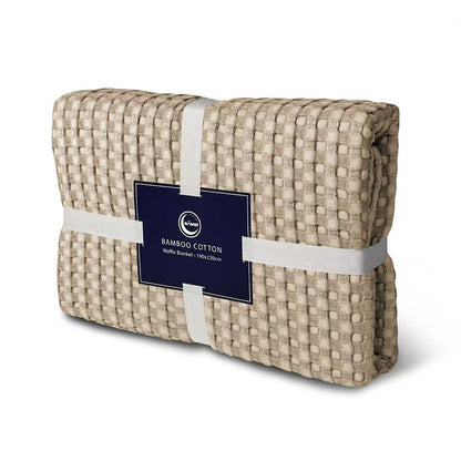 Cotton Bamboo Waffle Blanket
