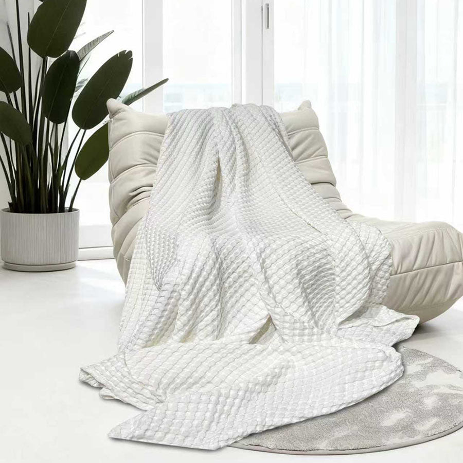 Cotton Bamboo Waffle Blanket
