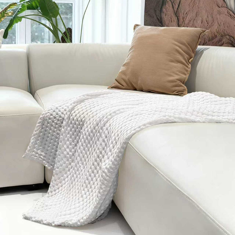 Cotton Bamboo Waffle Blanket