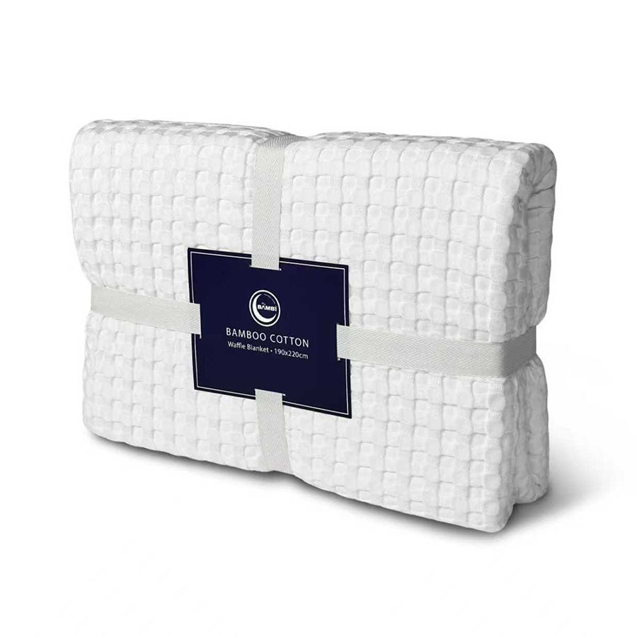 Cotton Bamboo Waffle Blanket