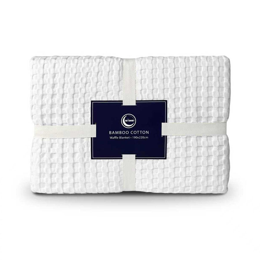 Cotton Bamboo Waffle Blanket