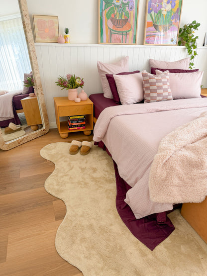 Surf Wash Plum 400TC Sheet Set