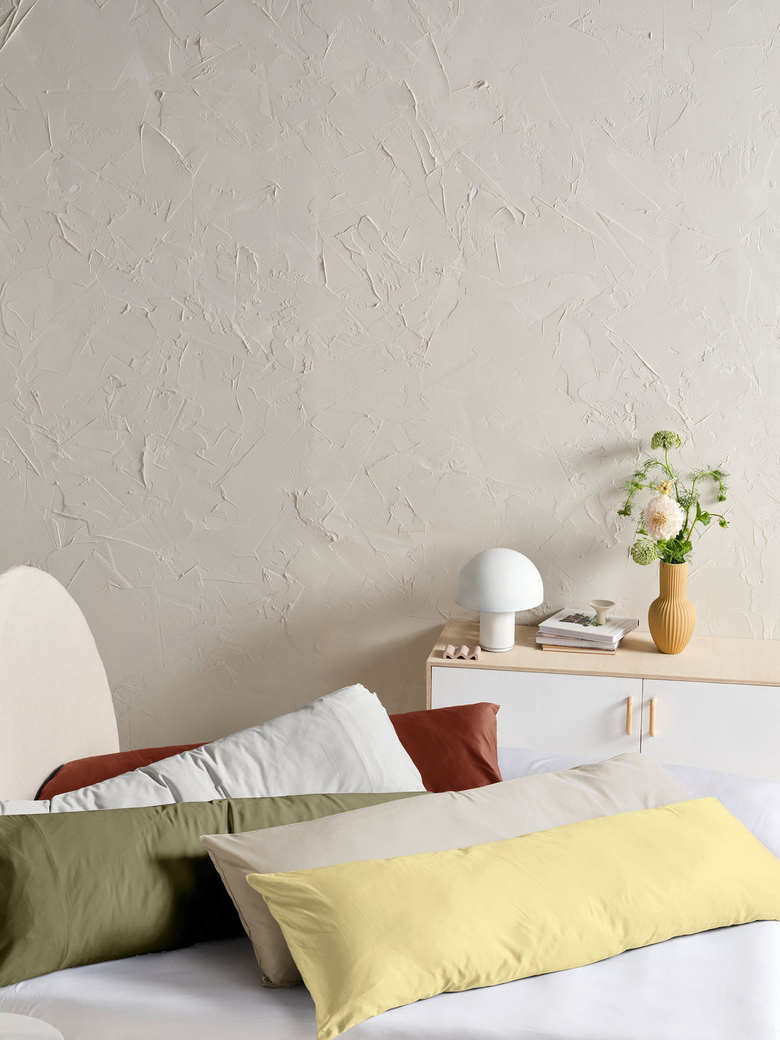 500TC Cotton Sateen Augusta Olive Body Pillowcase
