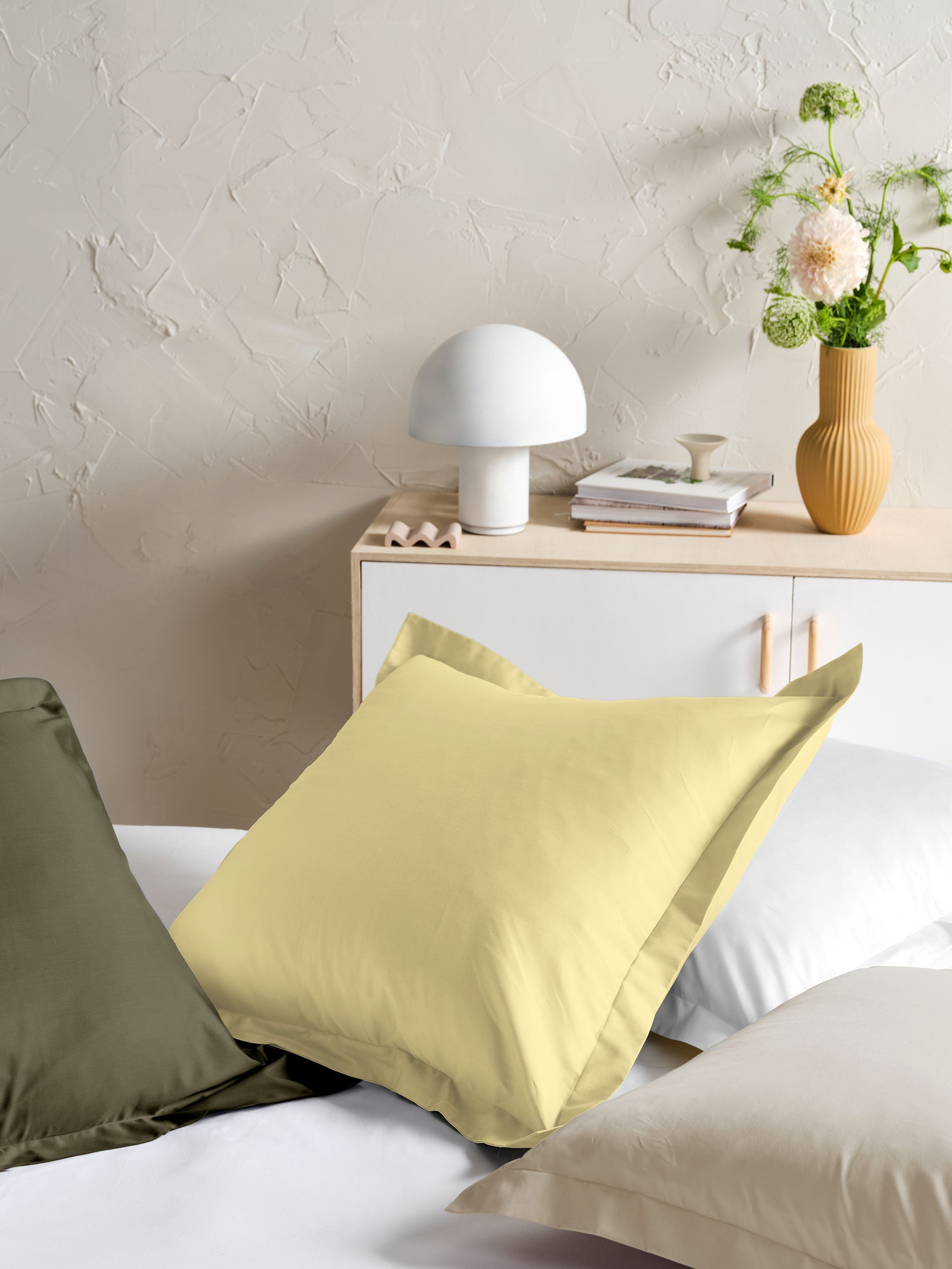 500TC Cotton Sateen Augusta Green Gum European Pillowcase