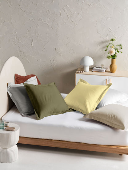 500TC Cotton Sateen Augusta Brick European Pillowcase