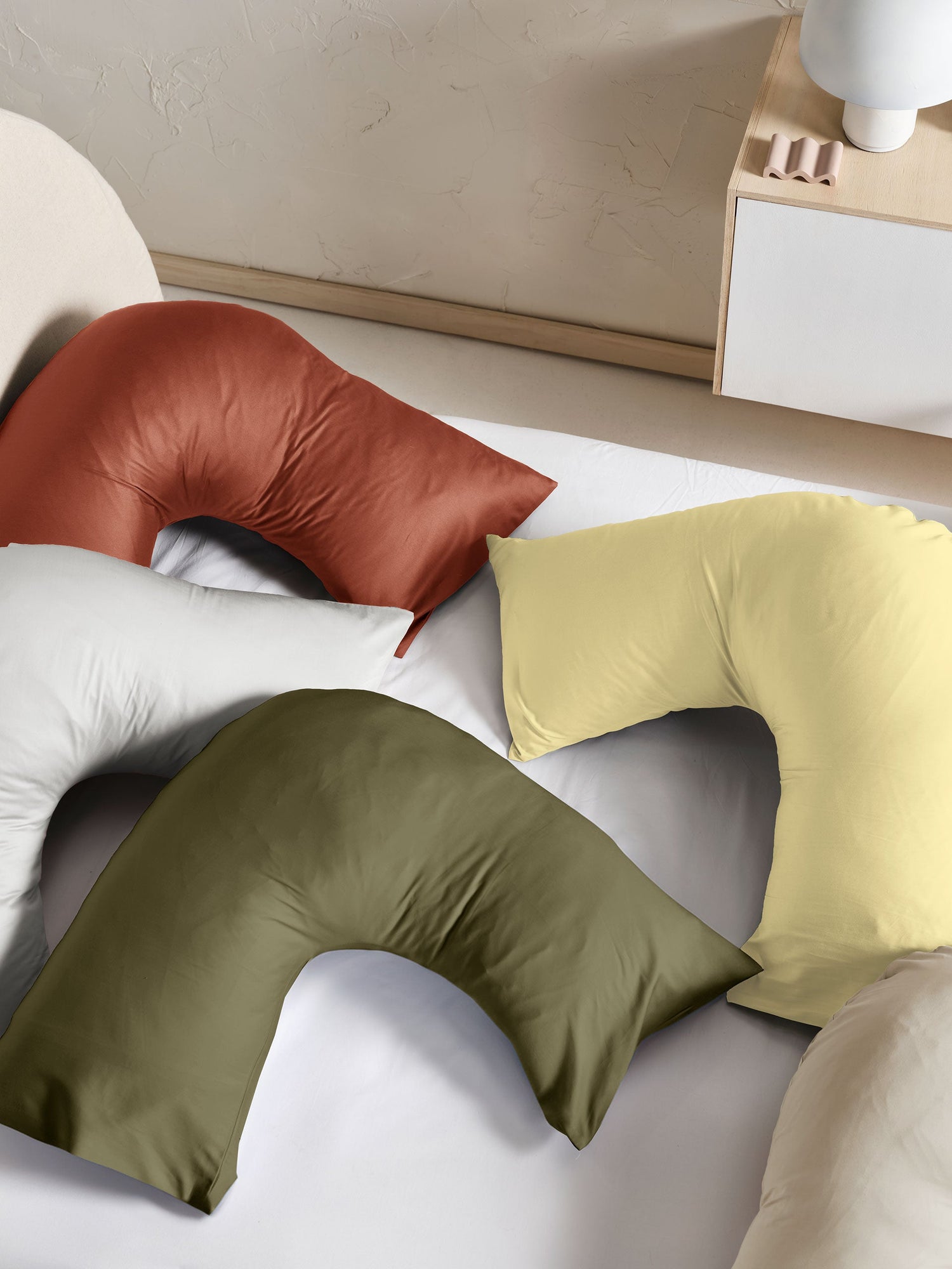 500TC Cotton Sateen Augusta Green Gum U-Shape Pillowcase