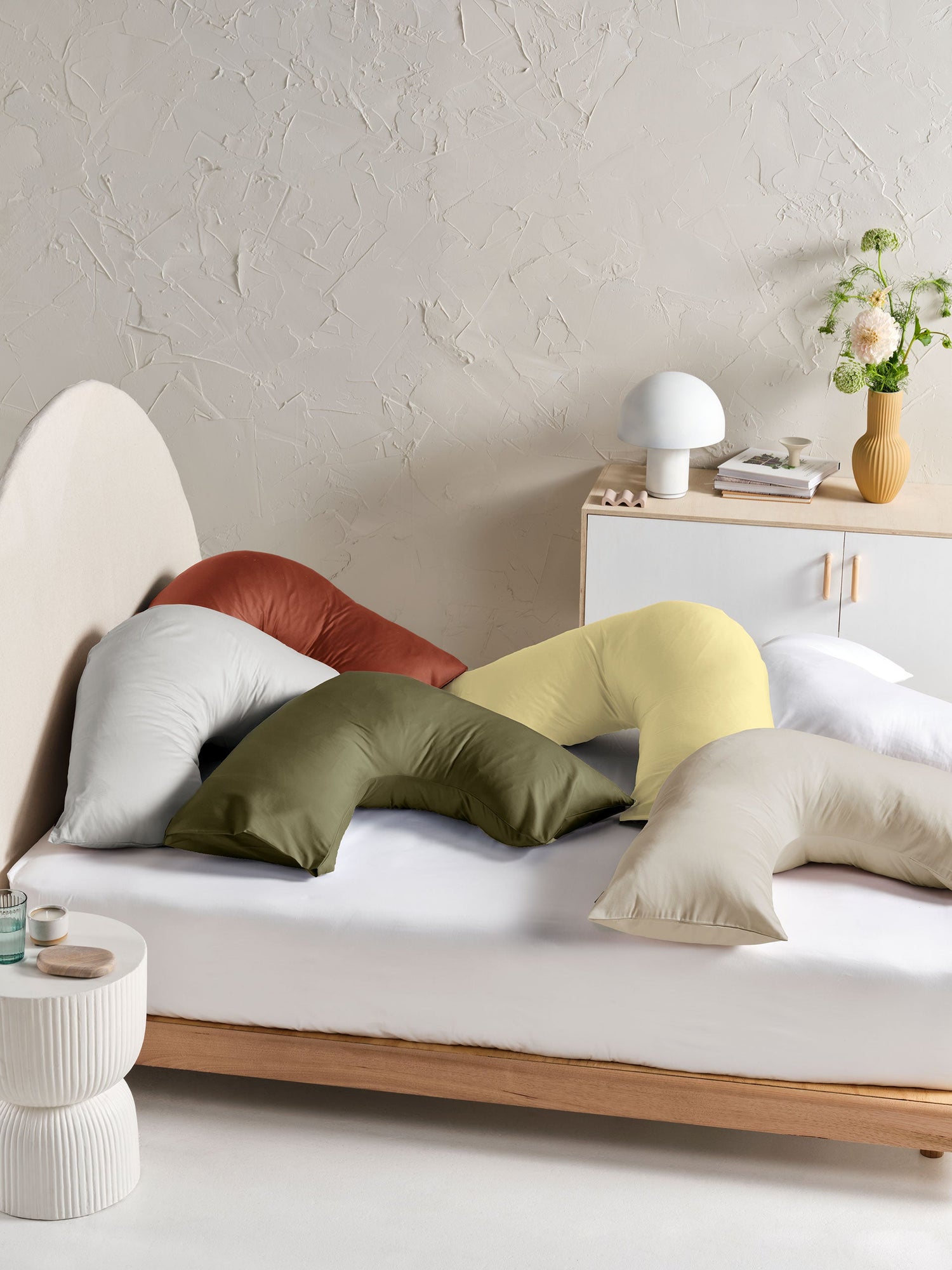 500TC Cotton Sateen Augusta Green Gum U-Shape Pillowcase