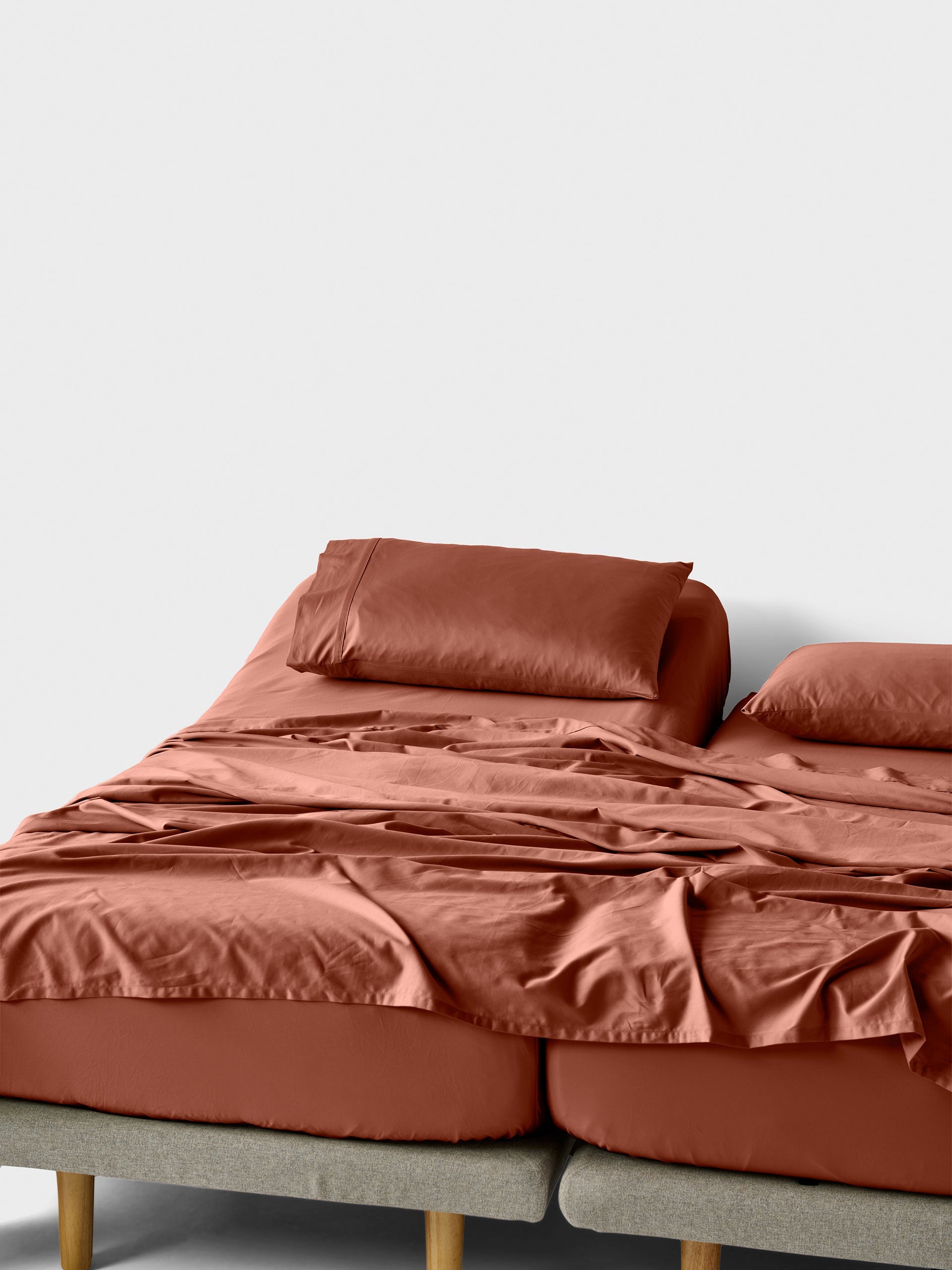 500TC Cotton Sateen Augusta Brick Sheet Set