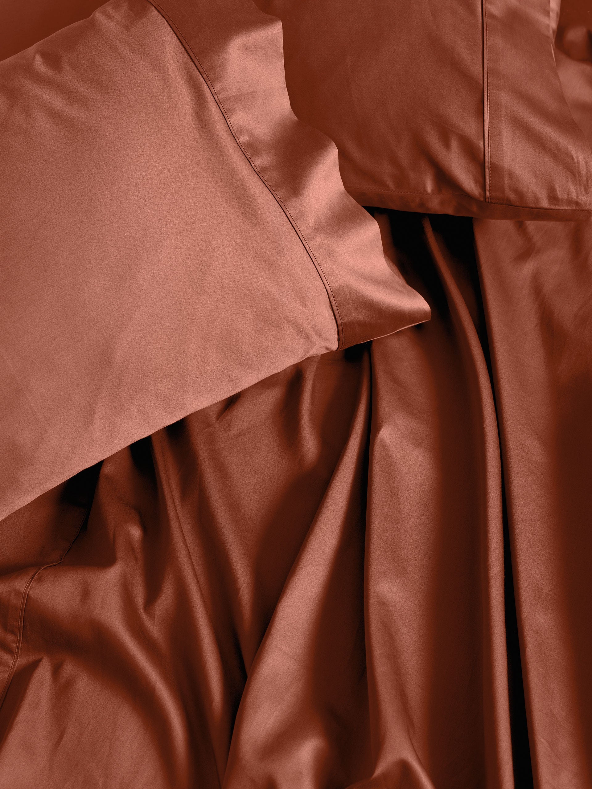 500TC Cotton Sateen Augusta Brick Standard Pillowcase