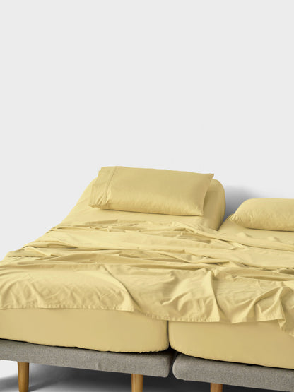 500TC Cotton Sateen Augusta Daffodil Sheet Set