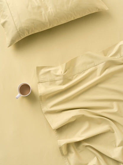 500TC Cotton Sateen Augusta Daffodil Fitted Sheet 50cm