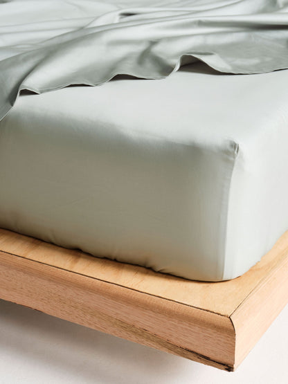 500TC Cotton Sateen Augusta Green Gum Sheet Set
