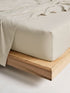 500TC Cotton Sateen Augusta Natural Fitted Sheet 50cm